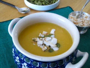 Toasted Coconut and Ginger Butternut Squash Soup